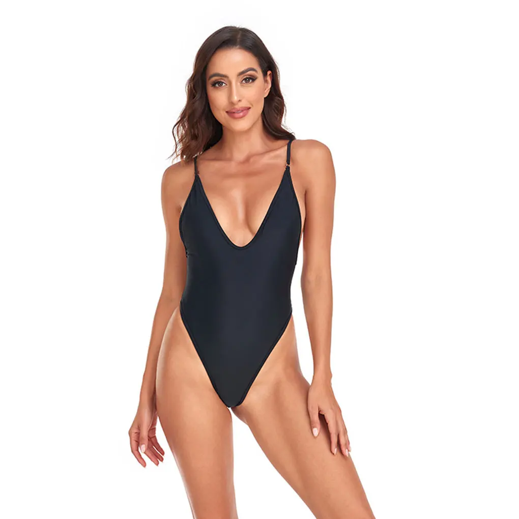 2024 New Sleeveless Bodysuit Rompers Fashionable And Comfortable Fashionable And Sexy Sexy Deep V Swimsuit