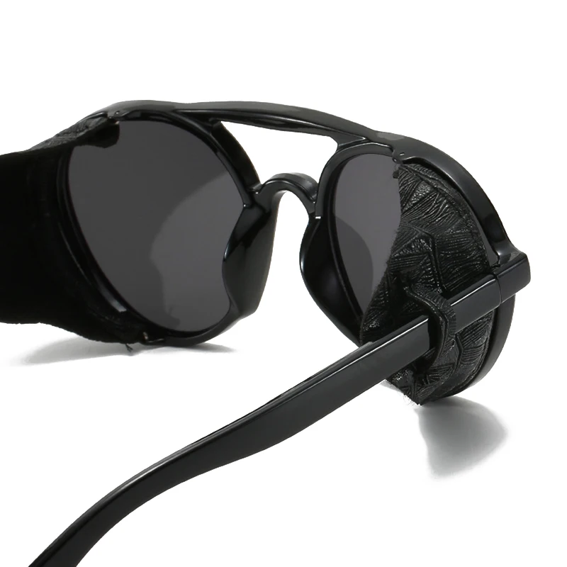 Retro Steampunk Sunglasses Men Women Vintage Round Punk Sun Glasses Male Classic Male Summer Driving Shades image 5