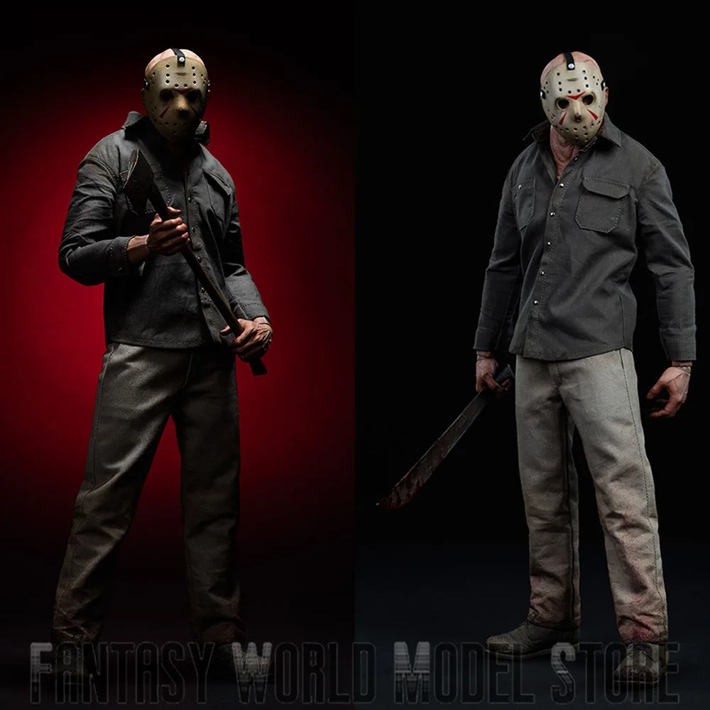 Sideshow 100360 1/6 Scale Male Solider Jason Voorhees with Mask Full Set Collectible 12'' Action Figure Model Toy for Fans Gifts