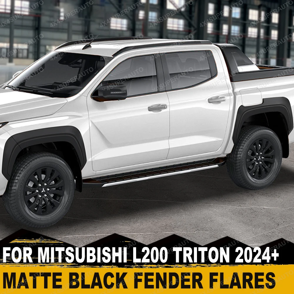

OEM Style Fender Flares Wheel Arch For Mitsubishi Triton L200 MV 2024-2026 Widen Mudguards Off-Road Double Cab Car Accessories