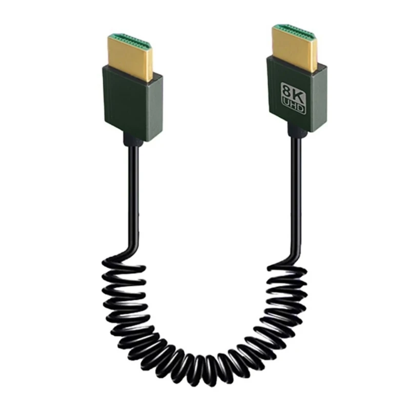 8K Ngắn HDTV Sang HDTV Cuộn Cáp A Đến Một Tốc Độ Cao Đực 8K HDTV 2.1 Cáp Nối Dài Cho Máy Ảnh Máy PC