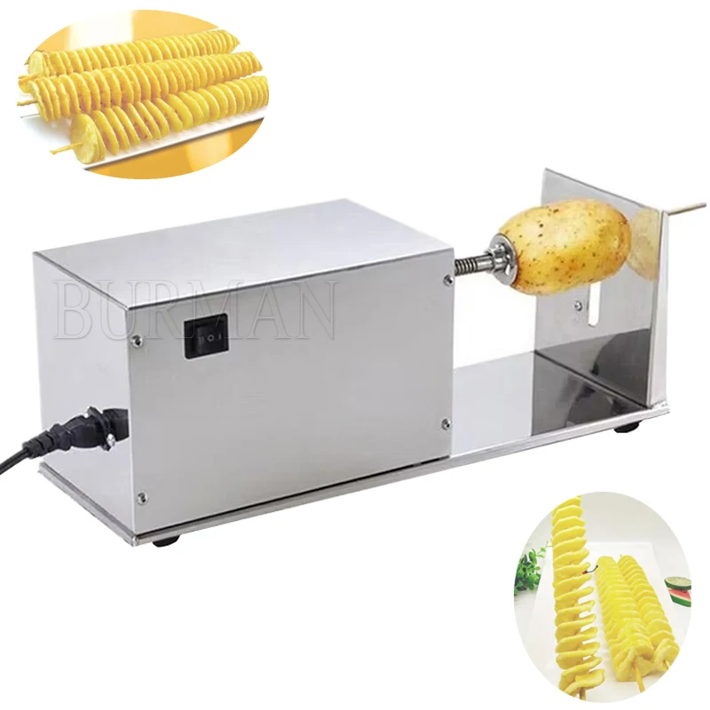 110V 220V Electric Efficient Potato Tower Machine Spiral Slicer Manual Stretching