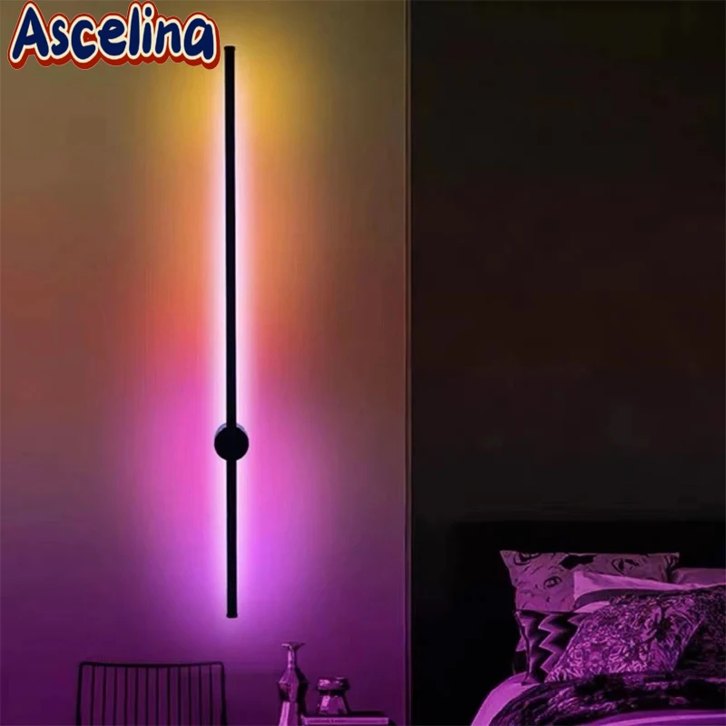 

Modern LED Wall Lamp Minimalist Phantom 60/80/100cm Wall Sconce For Bedroom Living Room Study Decorative Illumination Fixtures