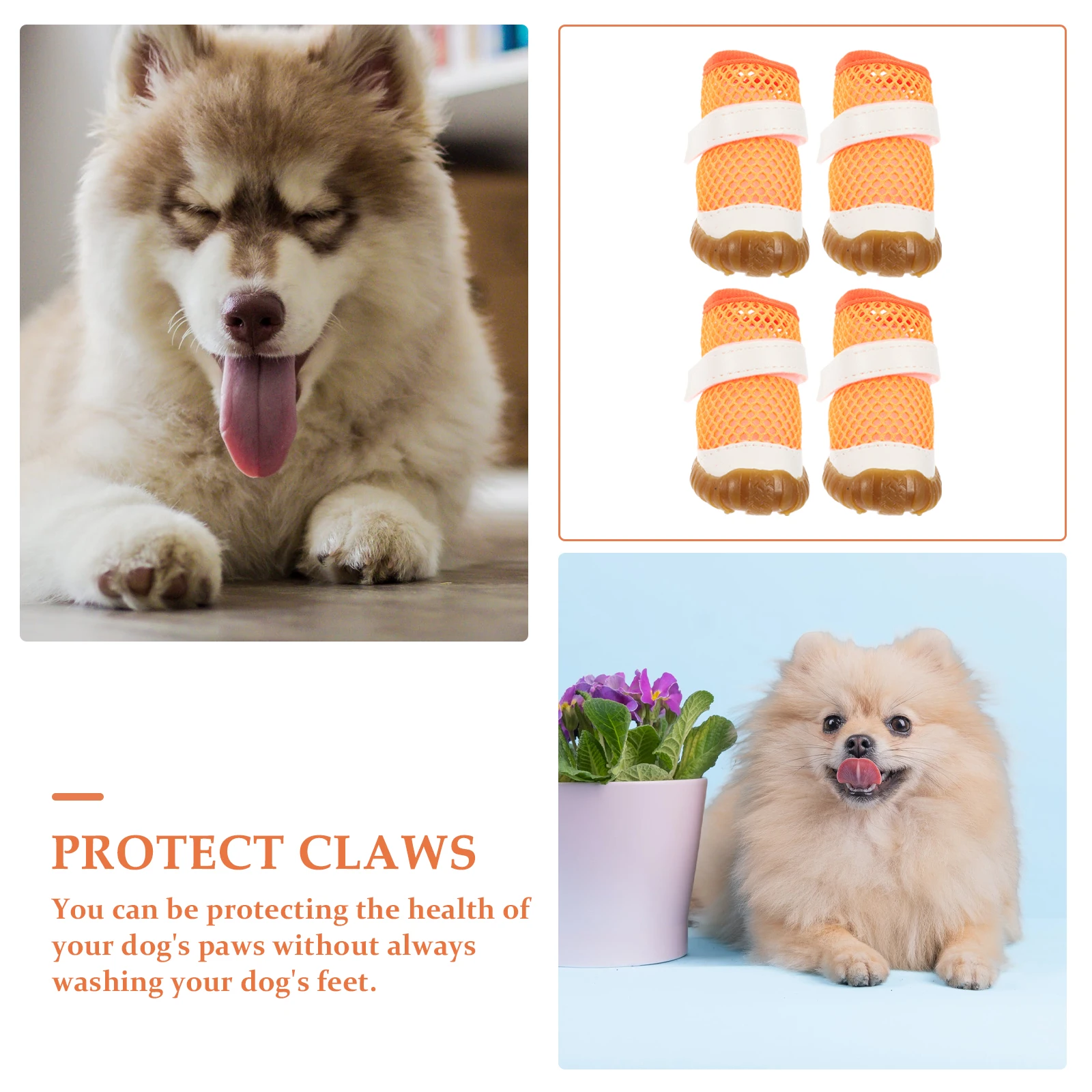 

4Pcs Pet Breathable Mesh Shoes Wear-Resistant Dog Boots Decorative Accessories Prevent Dirt Scratches Furniture