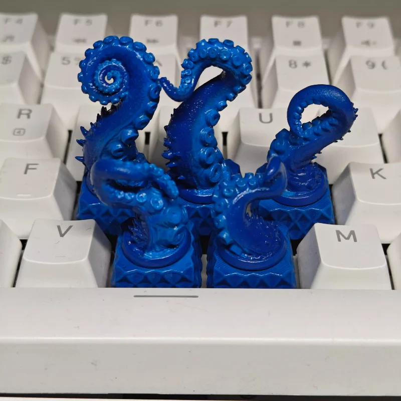 MiFuny Mutant Octopus Keycaps Niestandardowe nakładki na klawiaturę z żywicy 3D Ręcznie robione nakładki na klawisze do klawiatury mechanicznej Akcesoria Prezenty