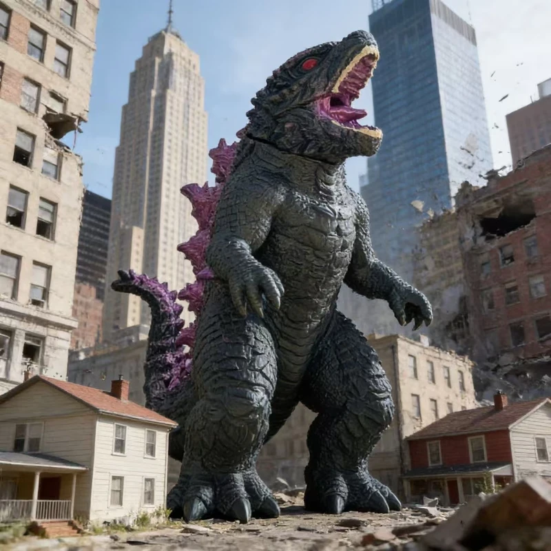 2026New Godzilla Serie Action Figure Godzilla Cub Radiating Godzilla  Monsters PVC Model Toy for Kids Birthday Gift - view 5