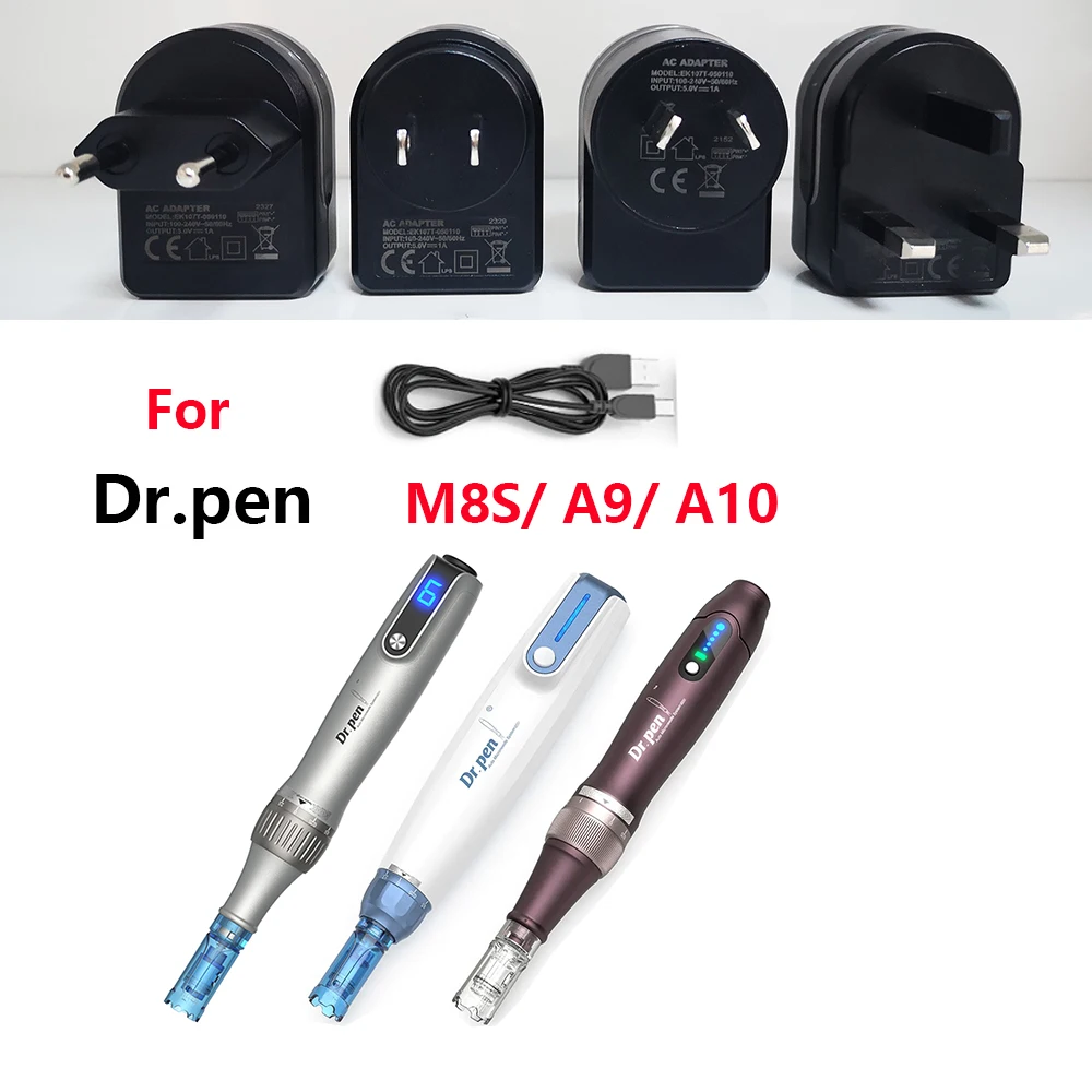 Adaptador Dr. Pen genuino/Cable de carga USB para Dr. pen M8S/A9/A10