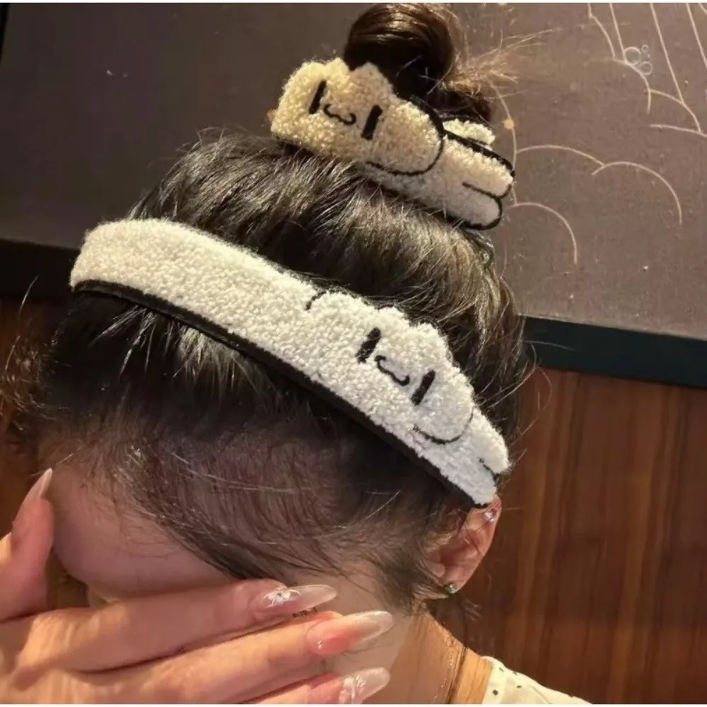 3/4 pcs/set Fluffy Hair Bang Patch Set Self-Adhesive Cartoon Animal Hair Accessory Lightweight Reusable Hair Styling Sticker