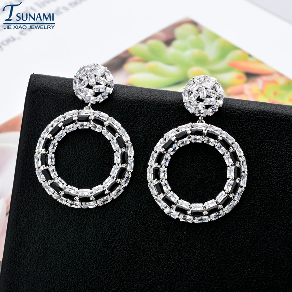

New Trending High Grade Zircon Earrings for Women Fashion Creative Design Party Party Wedding Jewelry Earrings For Drop Shipping