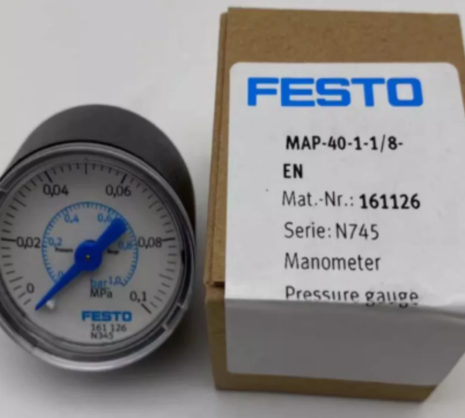 FESTO-Manômetro original novo, MAP-40-1-1/8-EN 161126, 2 PCes