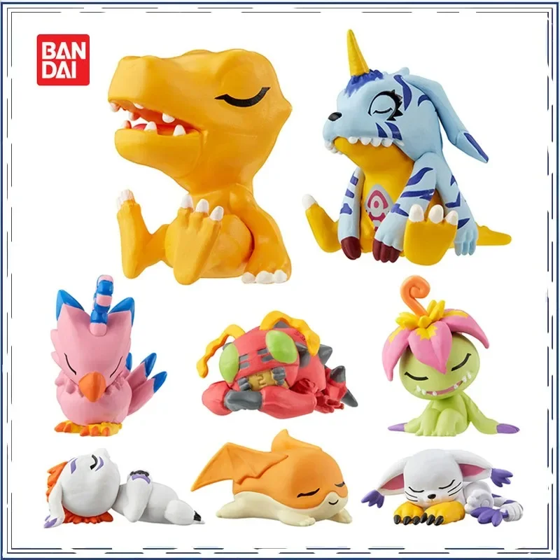 BANDAI Anime Digimon Adventure Agumon Tentomon Capsule Toys Christmas Gifts or Collection Genuine Action Figure Model Toys