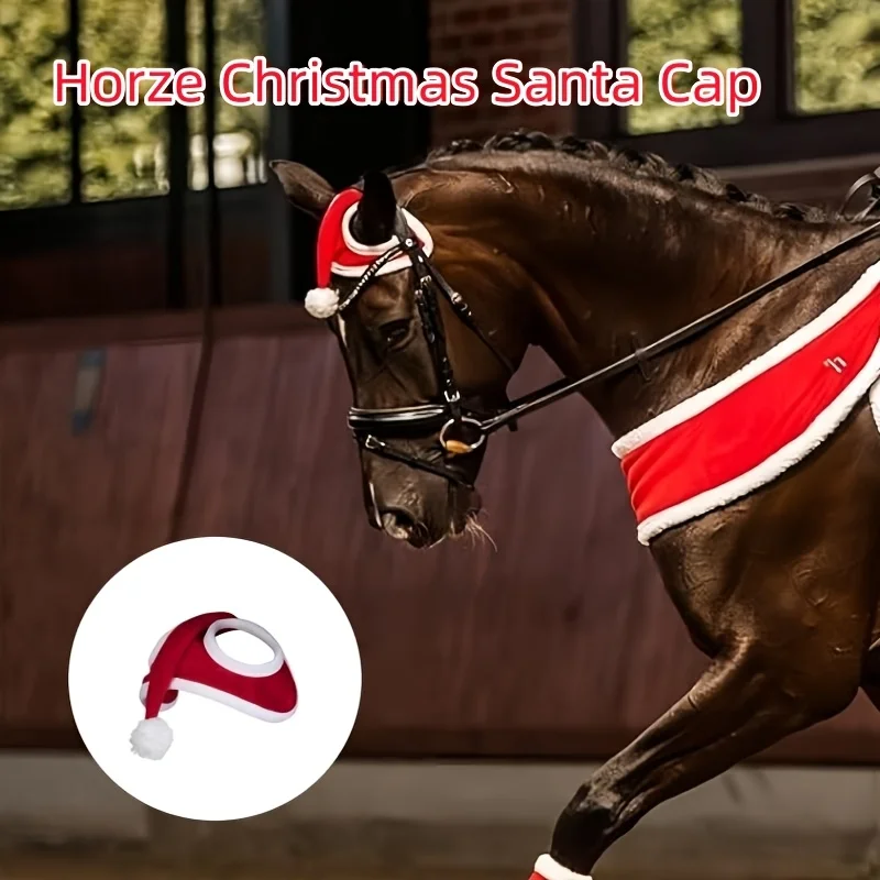 عطلة عيد الميلاد الحصان قبعة عيد الميلاد الاحتفالات الحصان الشتاء عيد الميلاد قبعة عيد الميلاد الحصان سانتا عطلة الملحقات #4