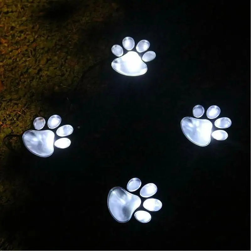 Hot Sale Outdoor LED Solar Garden Light Waterproof bear Dog Cat Animal Paw Print Light Path Lawn Lamp for Garden Decoration