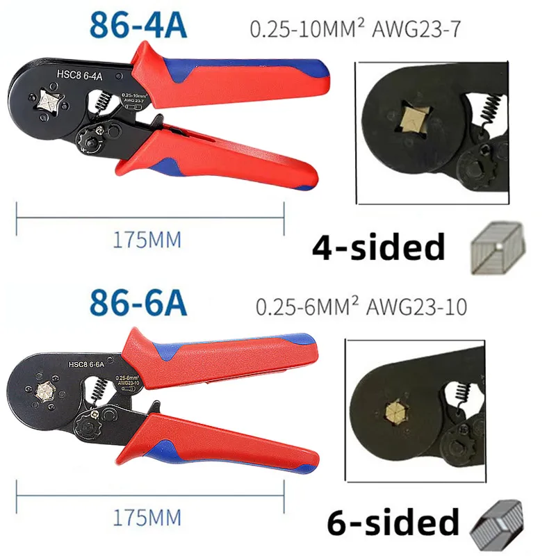 Terminales de crimpado tubulares VE, terminales de tubo eléctrico, conectores de extremo de Cable de bloque, conector de Cable, alicates de