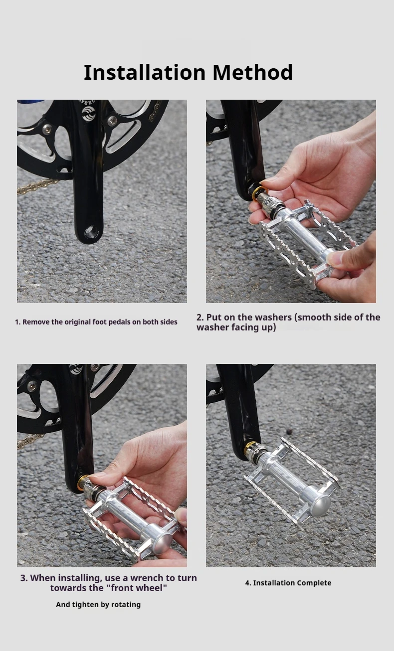 GUB QR006 Schnellspann-Faltpedale im Retro-Stil mit 3 gedichteten Lagern, ultraleichte Aluminiumlegierung, rutschfeste MTB-Fahrradpedale – Detail 10