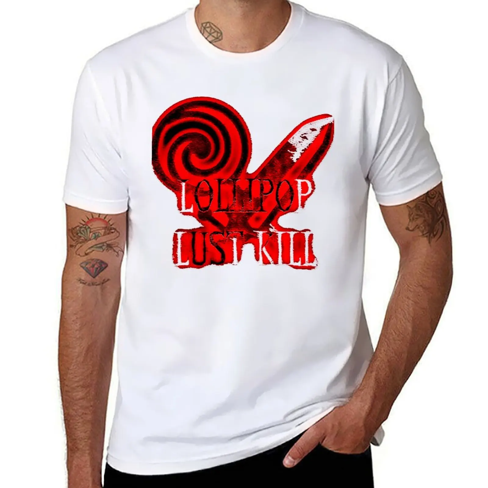 

Lollipop Lust Kill (Cropped For Blacks) T-Shirt essential t shirt man t shirts high quality luxury brand T-Shirt
