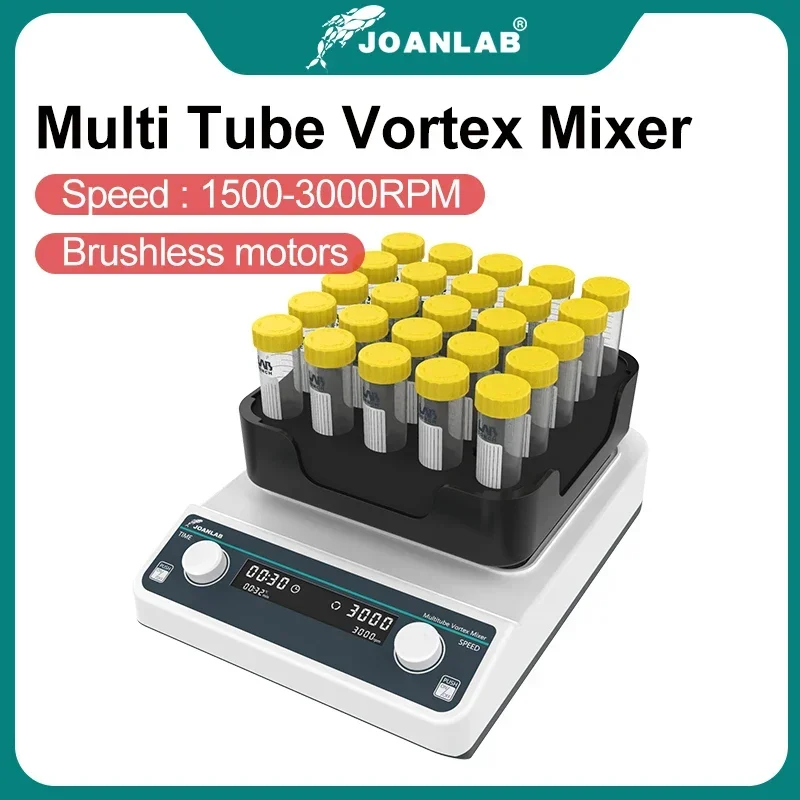 

JOANLAB Multi-Tube Vortex Mixer Multi-Sample Shaker Lab Equipment 3000rpm 1.5/2/5/10/15/50ml Centrifuge Tube And Blood Tube