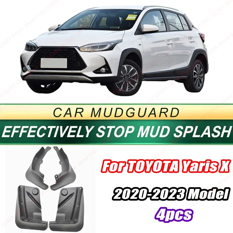 For TOYOTA Yaris X 2020-2023 Model 4PCS Front Rear Mud Flaps Splash Guards Fender Mudguards Auto Accessories
