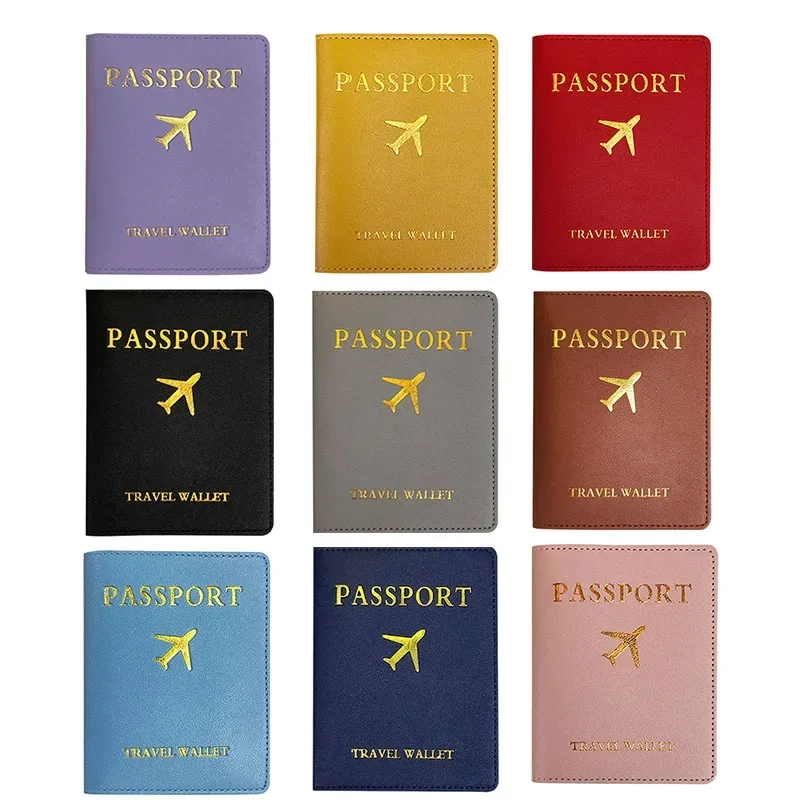 Fashion Travel Card Holder Passport Holder CaseMen Women Portable Bank Card Passport Business Document  Cover Wallet Case Bags