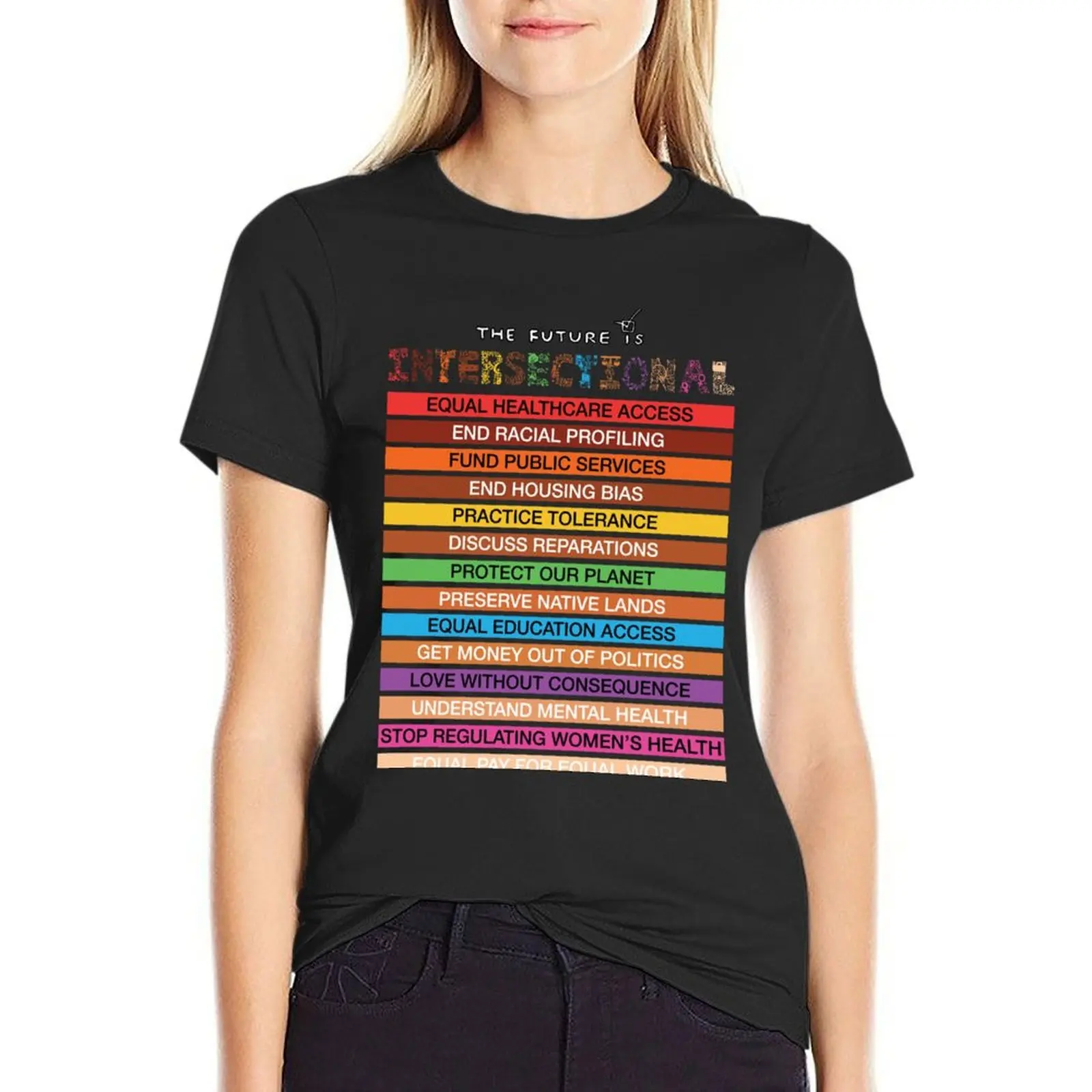 The Future Is Intersectional T-shirt summer clothes tees lady clothes T-shirts for Women