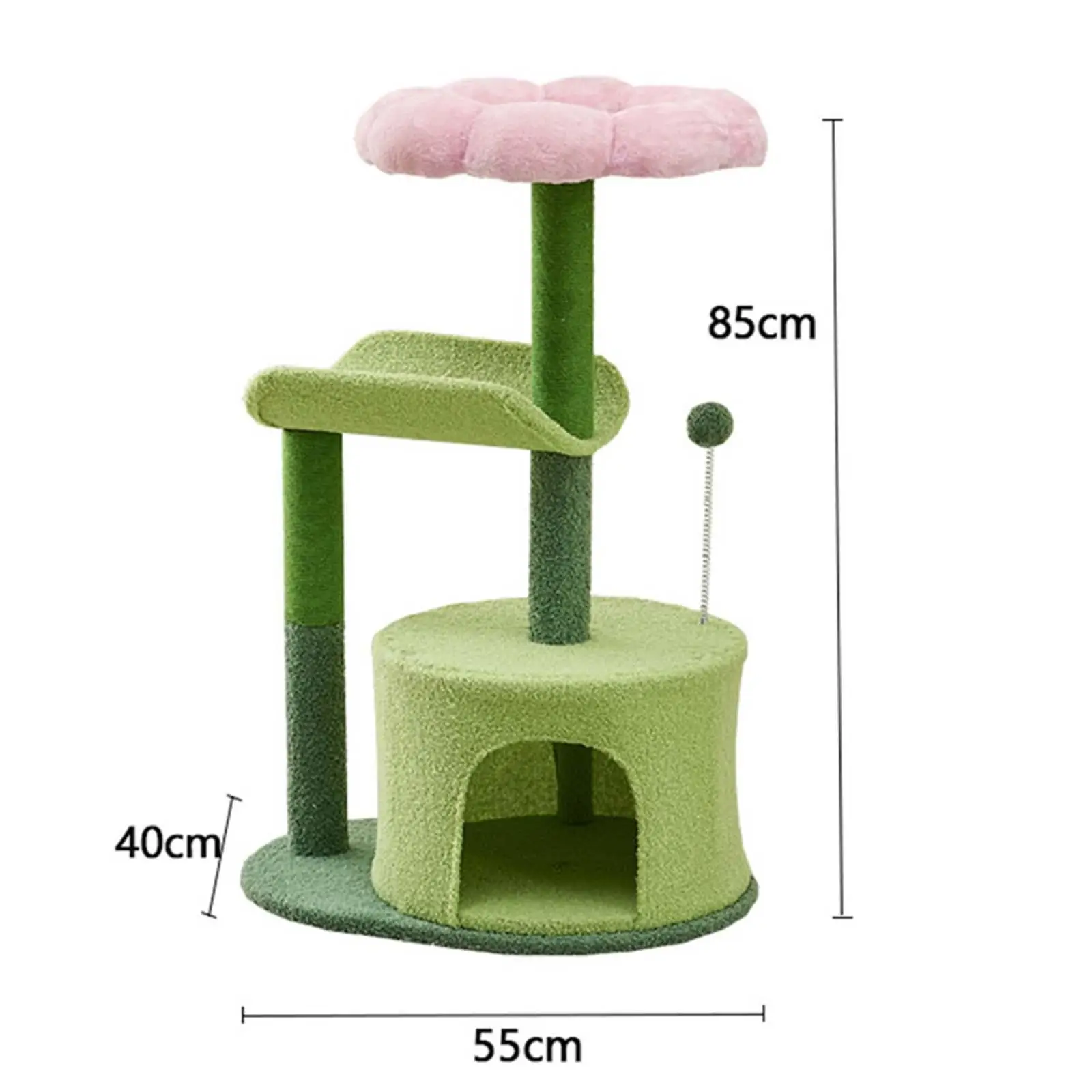 Cat Tree for Indoor Cats Playing House Bed Kitty Grinding Claw Activity Center Multi Levels Scratching Post Climbing Frame Tower