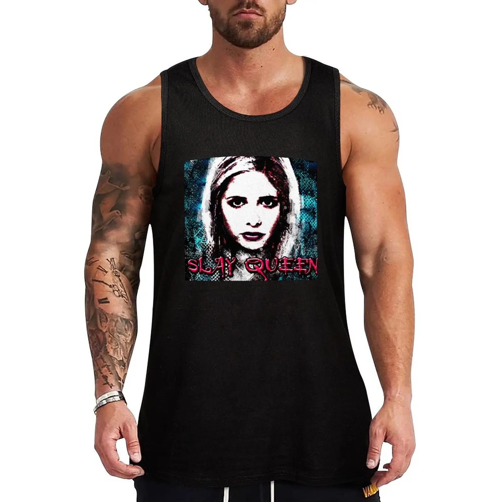 

slay queen buffy Tank Top training weight vest fashion 2025 man summer clothes men 2025 tops