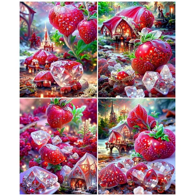 

GATYZTORY Paint By Numbers For Adults Diy Acrylic Painting Strawberry Paint By Numbers Kits On Canvas Picture For Home Wall Deco