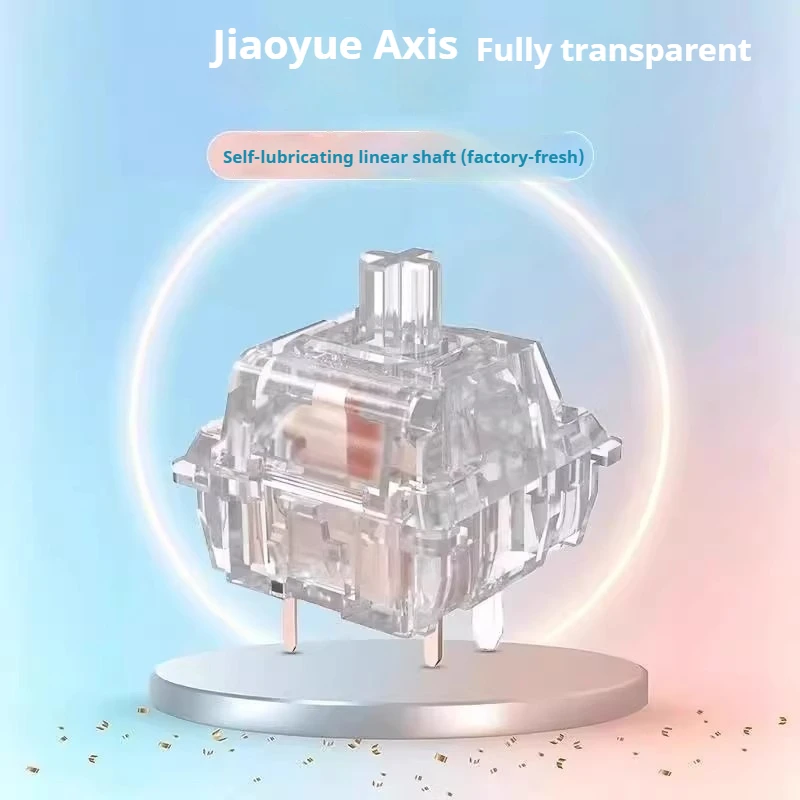 

Shaft Moon Axis Linear Clear Crystal Shaft 5Pin Prelubrication HIFI Mahjong Sound Customization Mechanical Keyboard MX Switches