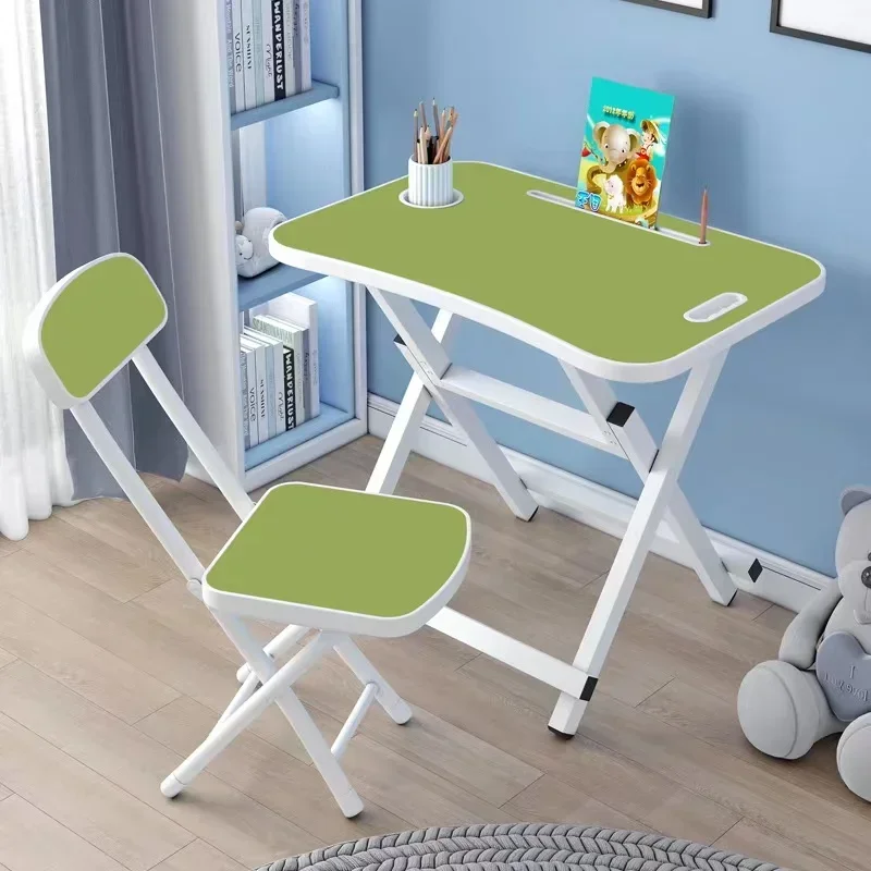 Children's writing desk  Elementary school desk  chair foldable children's homework desk chair