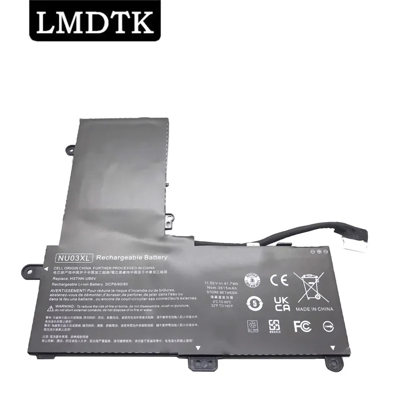 Bateria Nova do Portátil de Lmdtk Nu03xl para hp Pavilion X360 Convertible pc 11-u014ur Hstnn-ub6v Tpn-w117 Tpn-c128 843536541 844201850