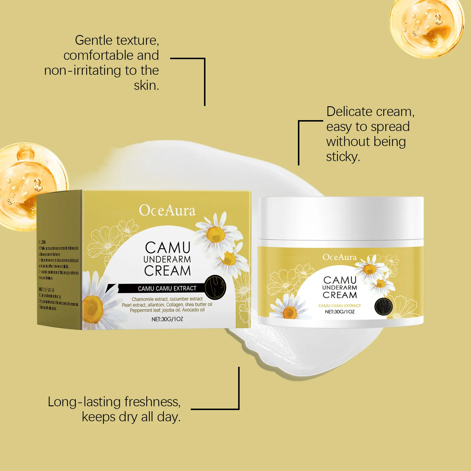 

Underarm Care Deodorant Cream Prevent Body Odour Sweat Armpit Odor Clean Fresh Armpit Keep Dry Cool Not Irritating Armpit Cream