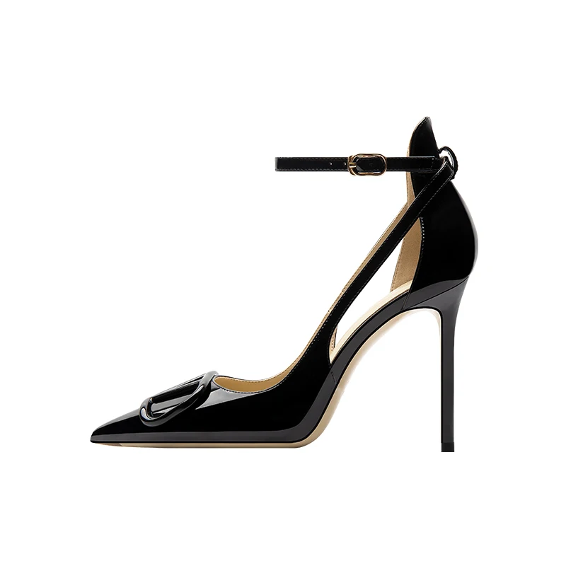 

Женские модные босоножки на высоком каблуке с V-образной пряжкой и острым носком, летние туфли, сексуальные сандалии с ремешком Anke