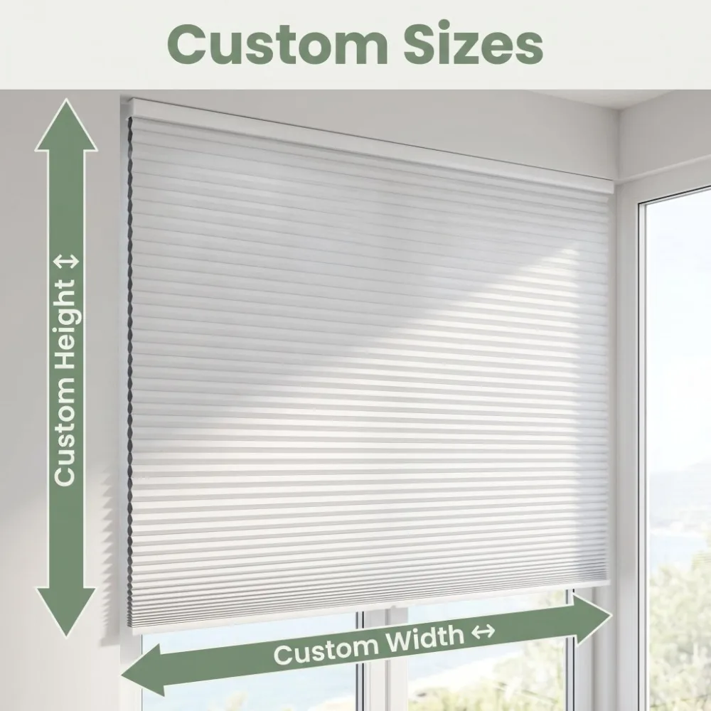 Custom Honeycomb Blinds Blind Curtain Blackout Cellular Shades Saving Energy Thermal Insulation for Windows Home Decoration view 2
