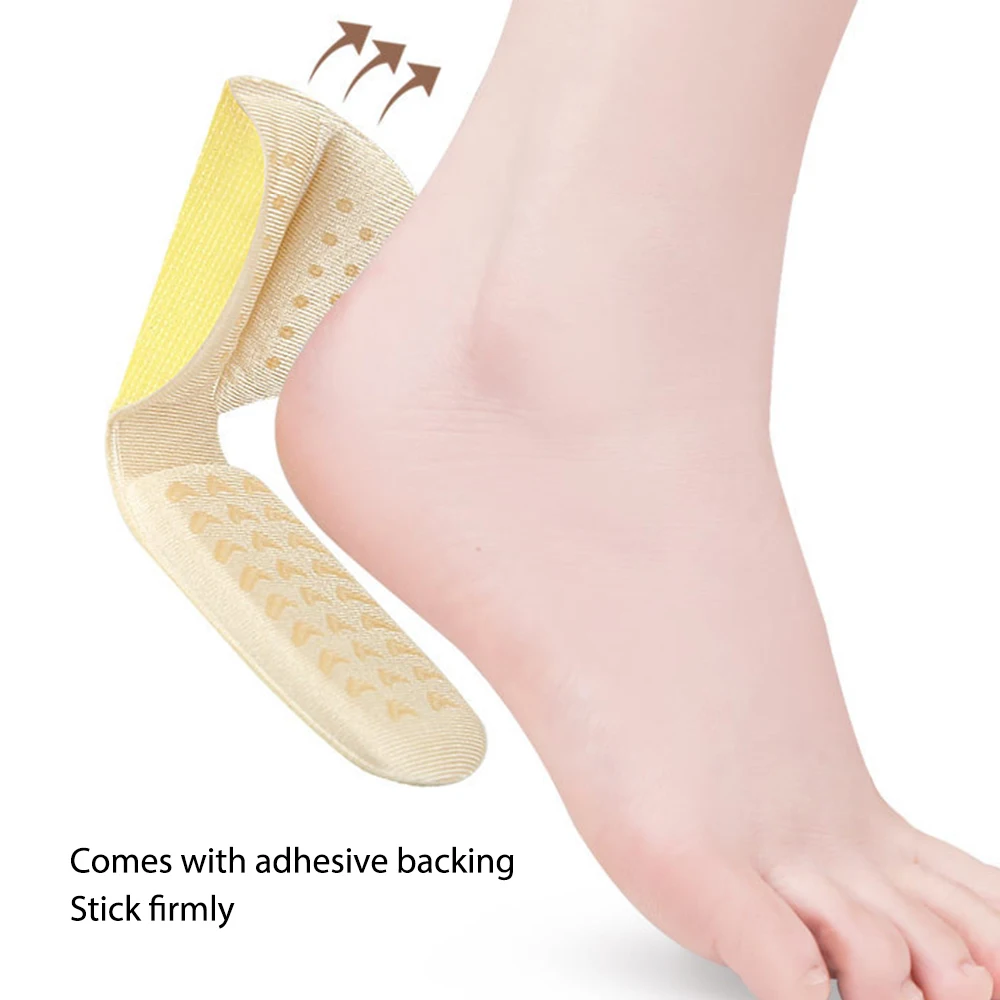 Pegatinas antideslizantes para el talón, reductor de tamaño, protección del talón en forma de T, almohadillas para los pies, alivio del dolor, plantillas transpirables para zapatos, almohadilla para el cuidado de los pies