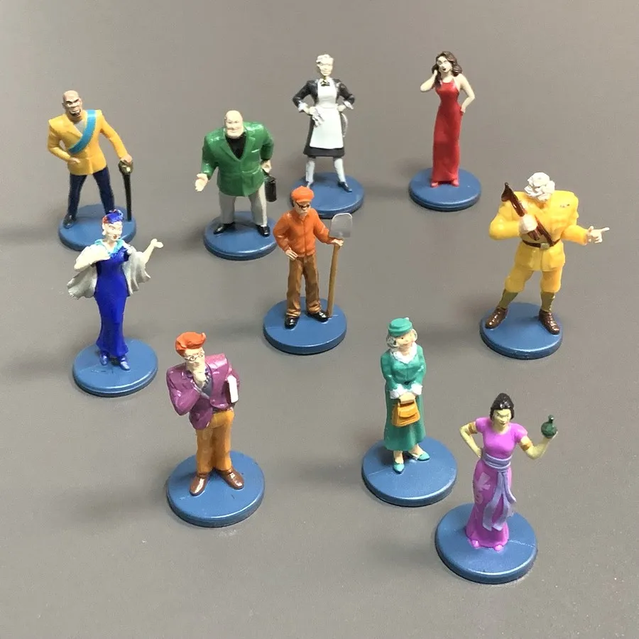 Pack 10pcs Clue Game Suspects Pawns Tokens Movers Characters  FigurePart Model Mini People Miniatures 2002 Toys