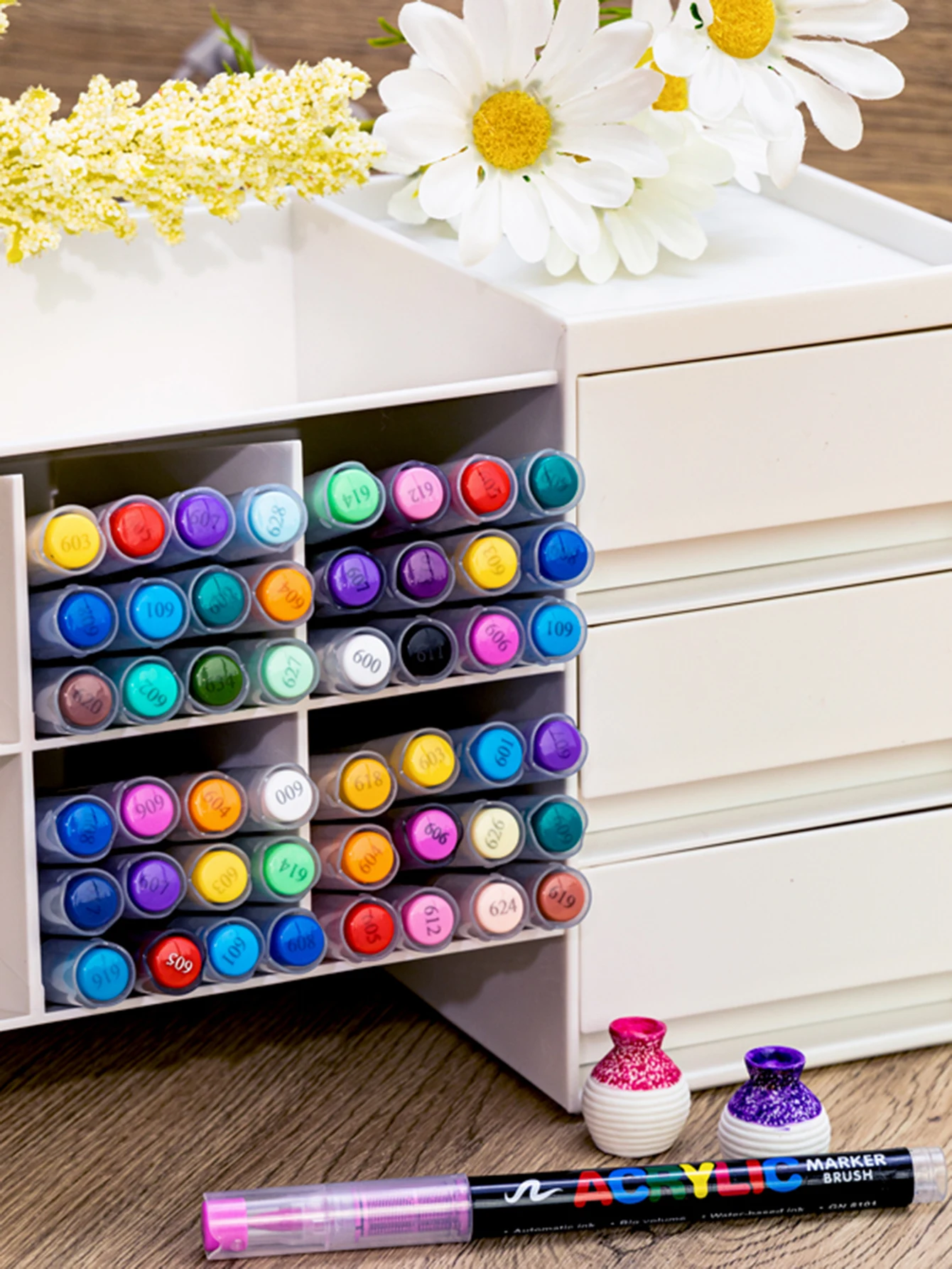 168/120/72/60/48/36/24/12 Stück Künstler-Marker-Set mit zwei Spitzen, Acryl-Marker-Set, ideal für Schule, Büro, Dekoration und künstlerische Geschenke – Detail 6