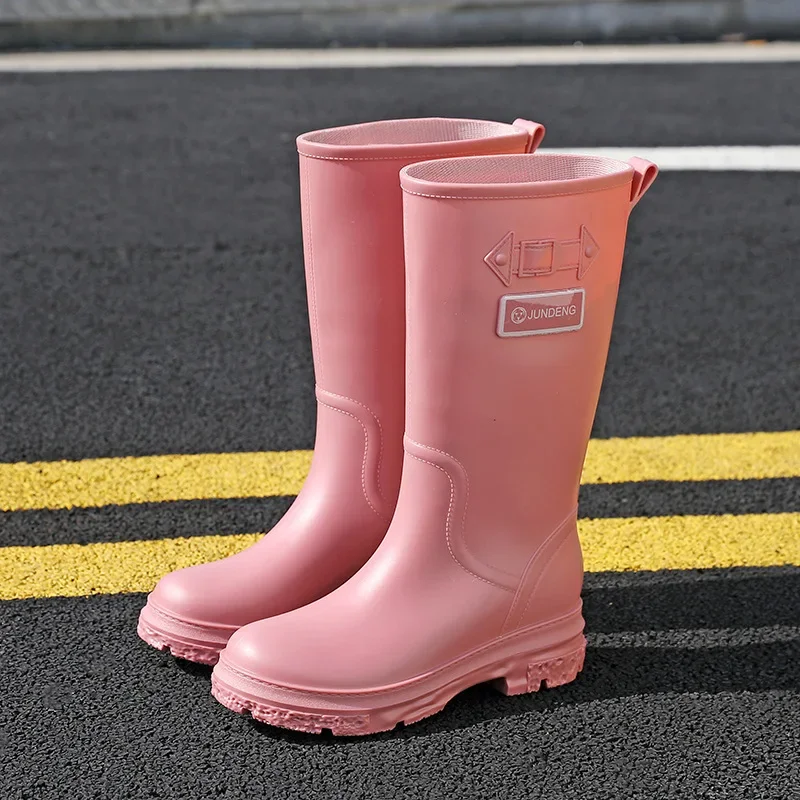 Women\'s High Rain Boots Waterproof Rubber Shoes Woman Work Garden Galoshes Outdoor Fishing Water Botas De Agua Para Mujer Adulta