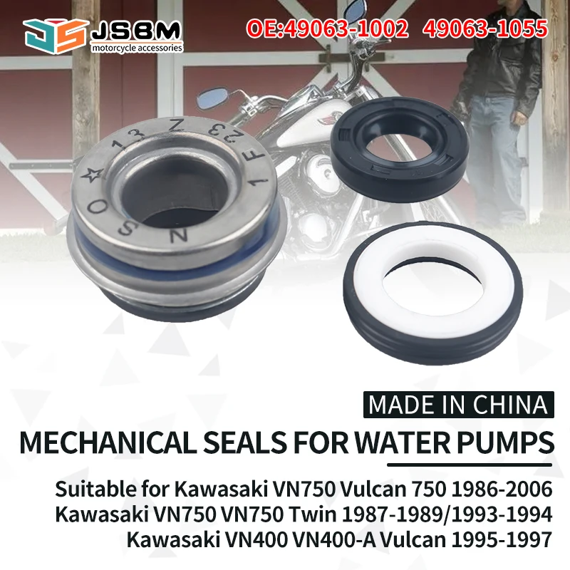 JSBM Water Pump Mechanical Seal Kit For Kawasaki VN400 VN750 VN800 VN1500 VN1600 Vulcan Classic Drifter Mean Streak Nomad Twin