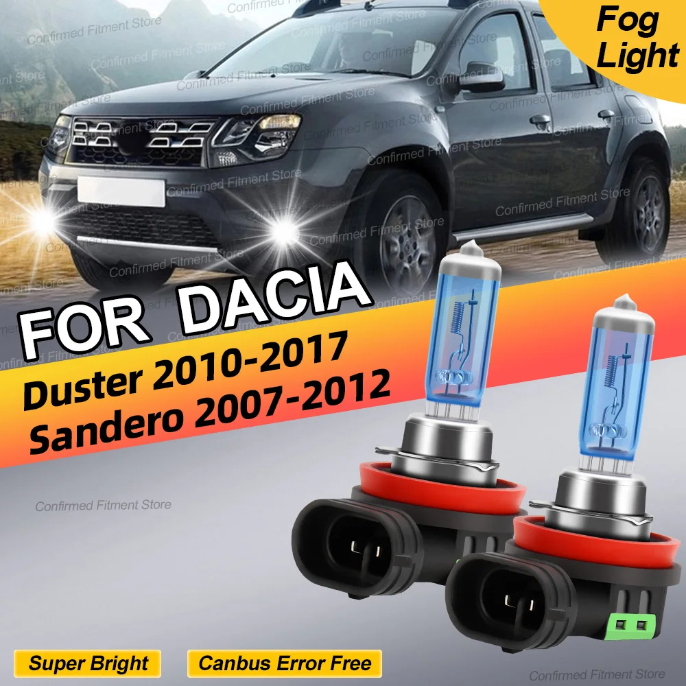 

Super Bright 200W 6000K Halogen Bulbs H11 Canbus No Error Auto Front Fog Lamps For Dacia Duster 2010-2017 Sandero 2007-2012