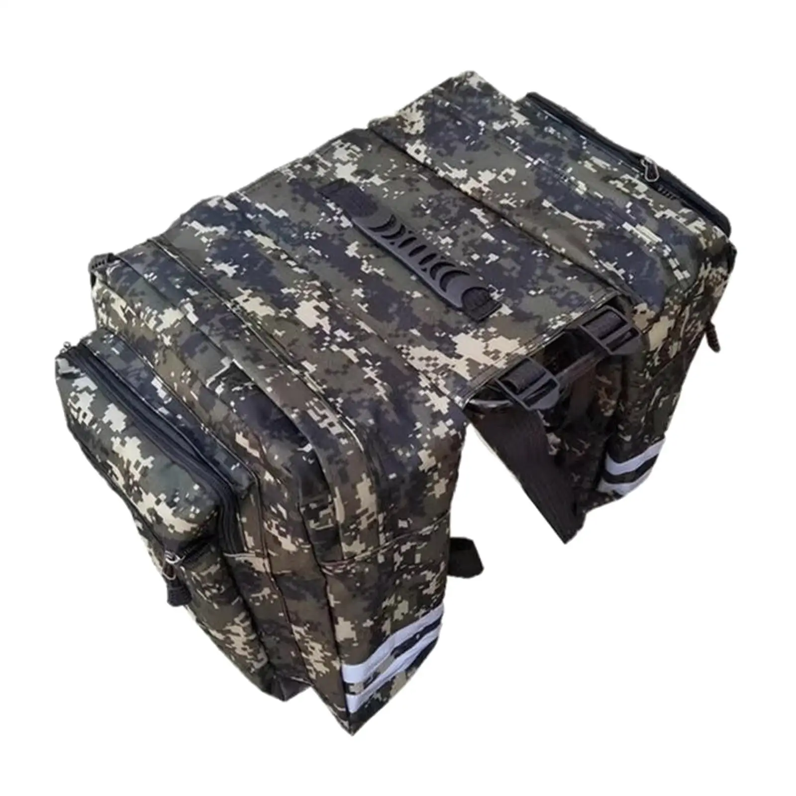 Multi-compartment Cycle Pannier Bag Polyester Construction with Rain Cover for Daily Travel Storage