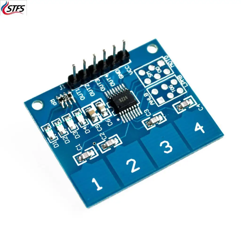 

TTP224 4-way Switch Touch Sensor Capacitive Touch Sensor Module