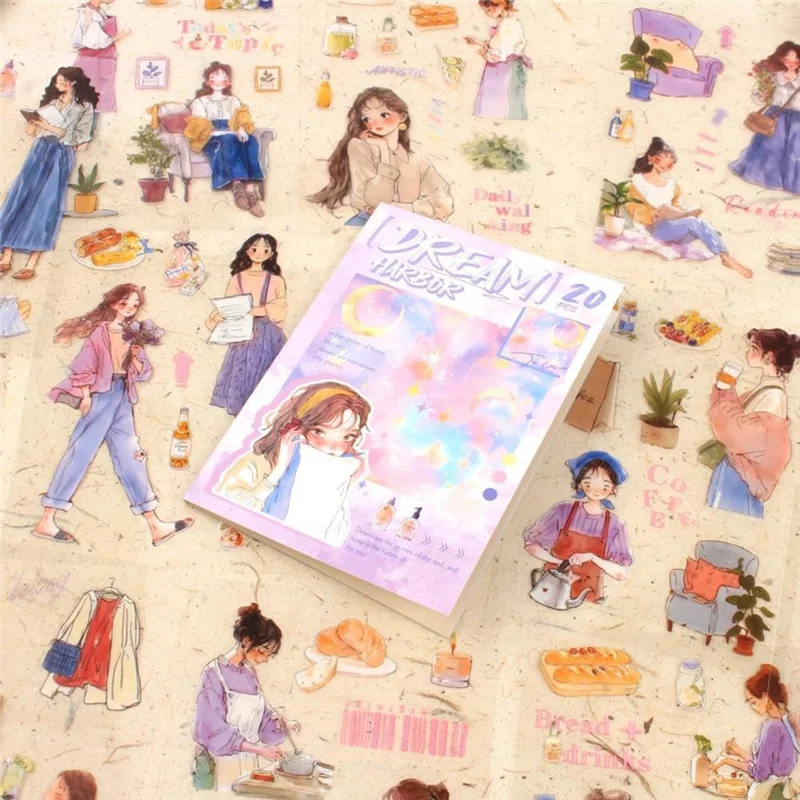 

Женская книга-наклейка для журналов, наклейки для домашних животных для ведения журналов, скрапбукинга, принадлежности для журналов Dream Harbor