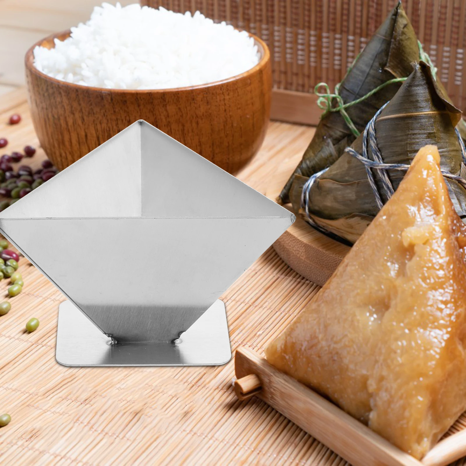 

Mold Stainless Steel Rice Dumpling Maker Kitchen Tool Metal Food Molds Traditional Chinese Festival Sushi Shaper