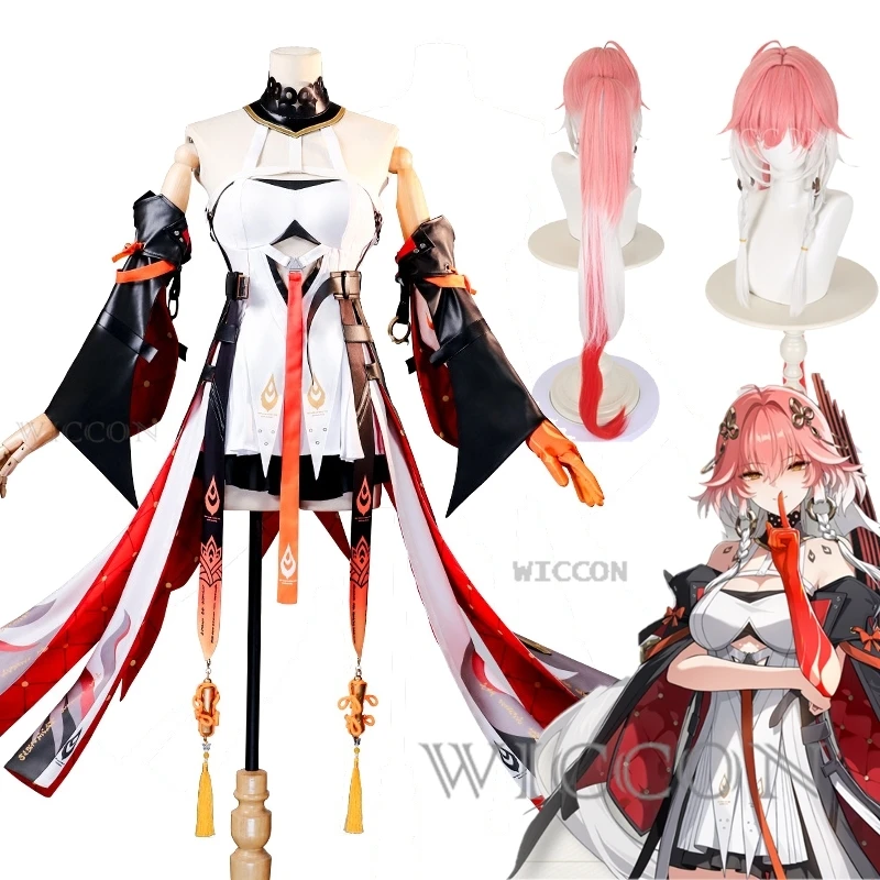 Wuthering Waves Changli Cosplay Costume Wig Chang li Anime Game Cosplay Halloween Party Clothings Women Uniforms Dress Outfit