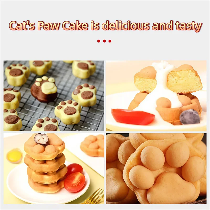 Cat Claw Cake Machine Snack Equipment Waffle Maker Machines Commercial Electric Food Grade Stainless Steel Egg Puff Maker 3000W
