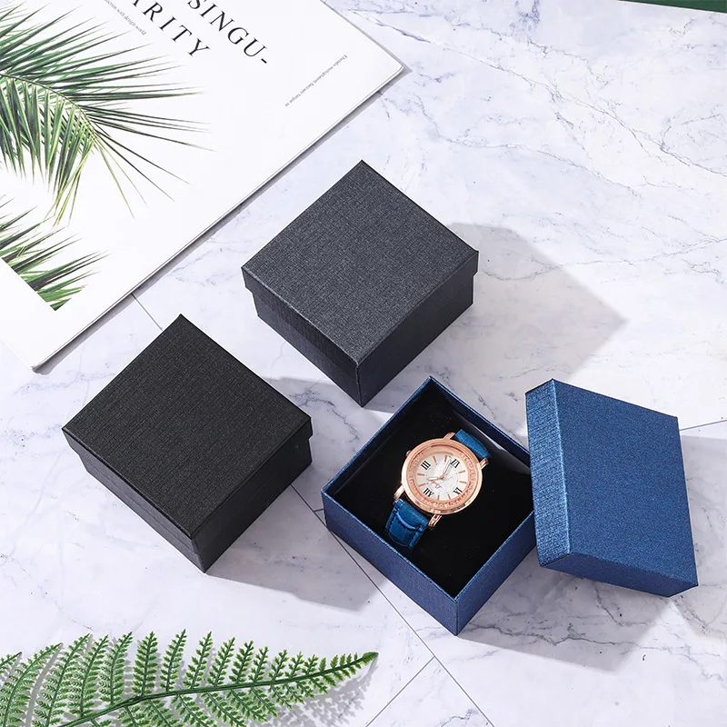 1pc Simple Black Square Dustproof Watch Storage Box Single Watch Jewelry Holder Watch Packaging Gift Box Wristwatch Display Case