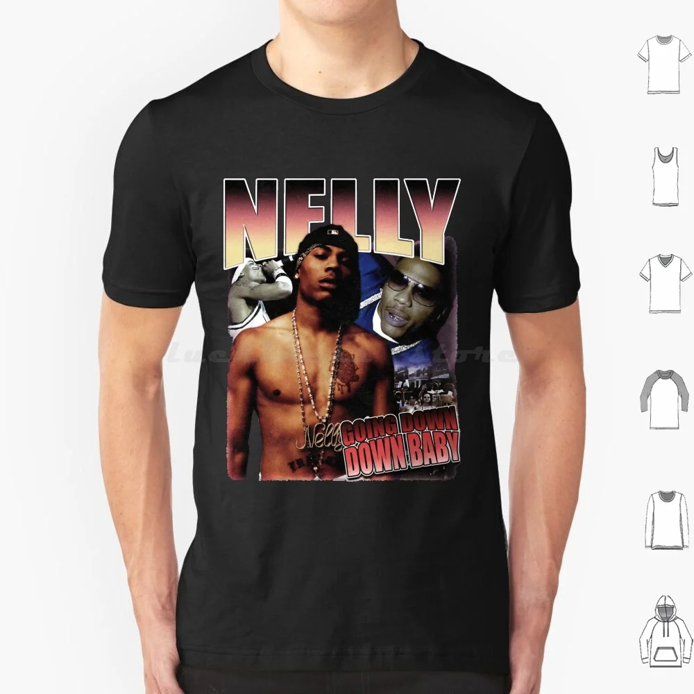 90s Vintage Hip Hop Nelly Going Down Down Baby T Shirt Big Size 100% Cotton Snoop Dog 2pac Retro Vintage Nineties 90s Aesthetic