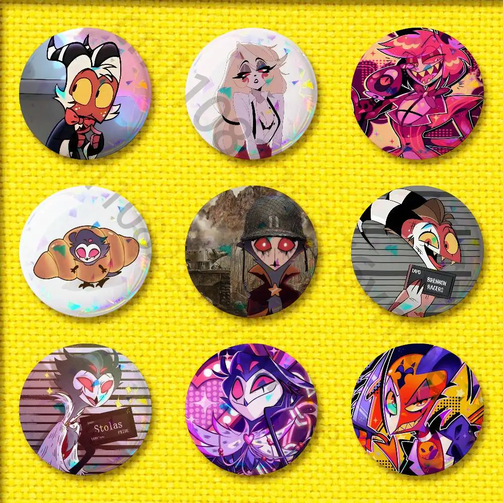 

B-Blitzo L-Loona S-Stolas M-Moxxie Badge For 75mm 25mm 44mm 32mm 58mm Round Pin Brooch Insignia Shell Adornment