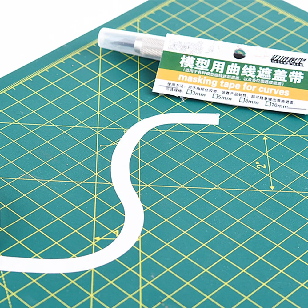 Imagem -05 - Fita Adesiva para Modelo Militar Gundam Curvas para Passatempo Acessórios para Ferramentas de Pintura 8m Length mm mm mm mm 10 mm 1pc