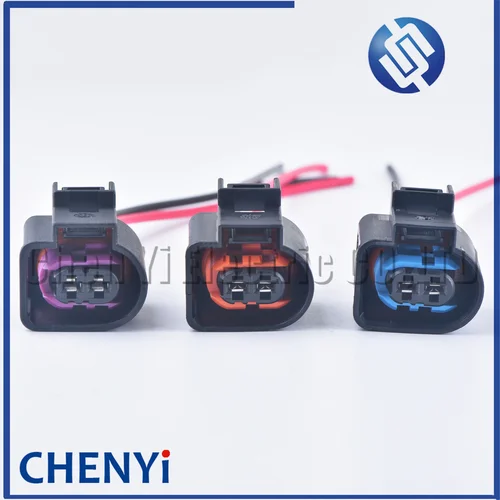 Imagen 2 del producto Conector automático de 2 pines enchufe de cableado del inyector de combustible 4D 0971992 Un 4D 0971992 B 4D 0971992 Para VW Amarok TDI Golf Passat Polo A4 A5 A6 A7 A8